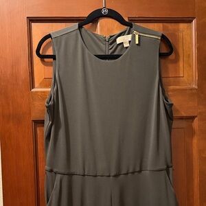 MICHAEL Michael Kors Olive Green Romper with Gold Zipper